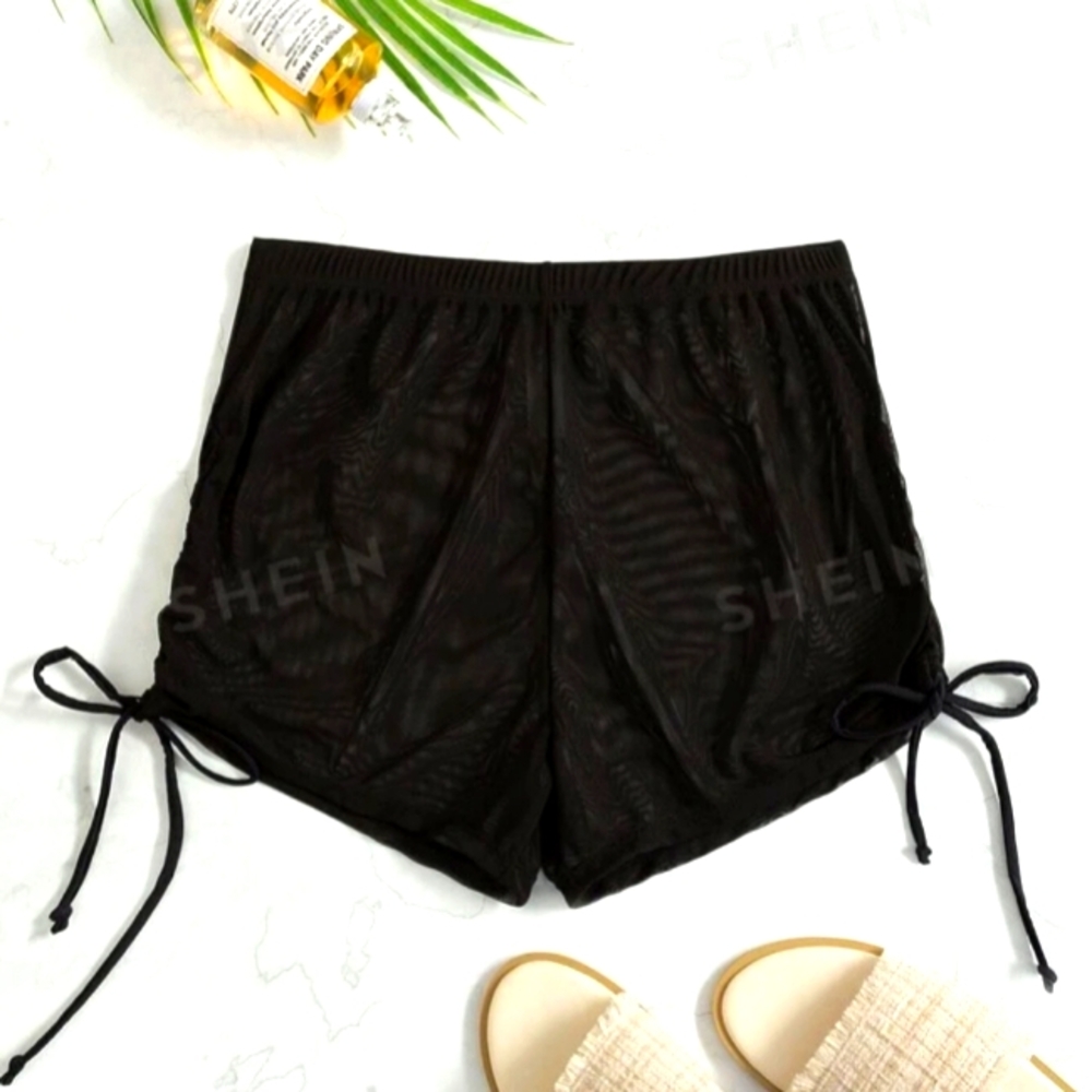 SHEIN X Hangout Fest. SHEIN Beach Drawstring Side Cover Up.
